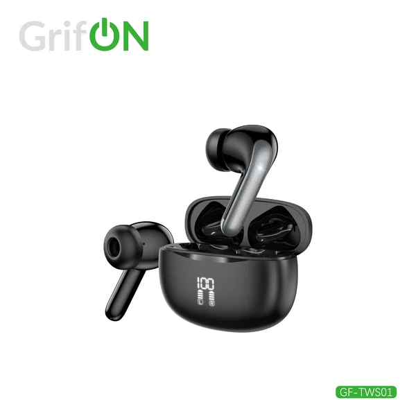 Наушники GrifON GF-TWS01 ANC+ENC BT5.3 вакуум черные