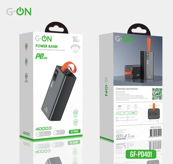 Внешний аккумулятор G-ON GF-PD401 40000mAh PD22.5W чёрный