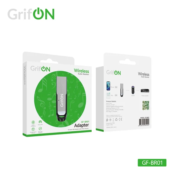 Аудиоадаптер Bluetooth GrifON GF-BR01 чёрный