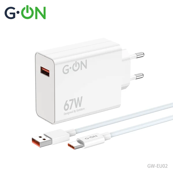 СЗУ USB/USB-C G-ON GW-EU02 PD 67W+кабель белый