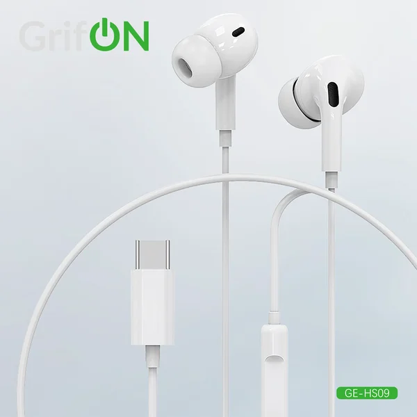 Наушники GrifON GE-HS09 Type-C вакуум с микроф. белые - фото 2