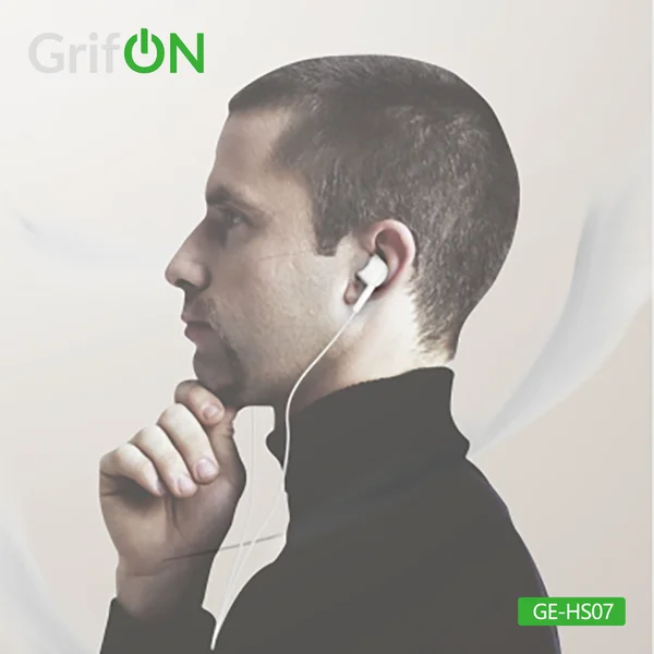 Наушники GrifON GE-HS07 3,5mm вакуум с микроф. белые - фото 1