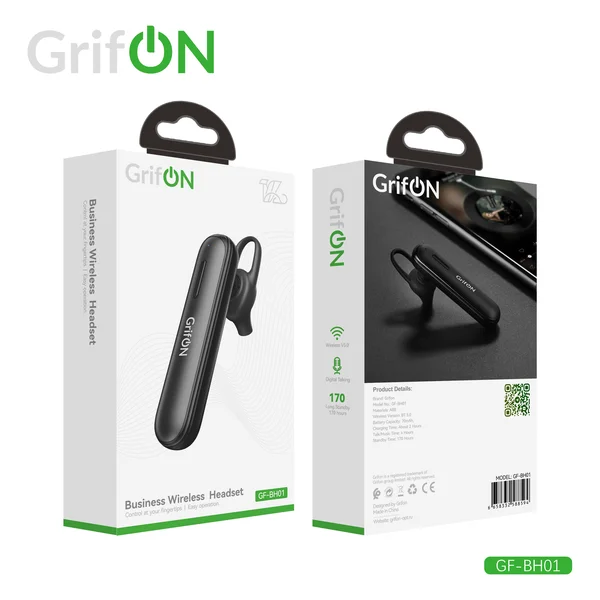 Bluetooth гарнитура GrifON GF-BH01 черная