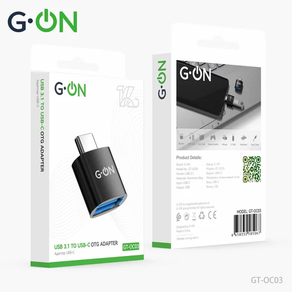 Адаптер OTG G-ON GT-OC03 Type-C чёрный