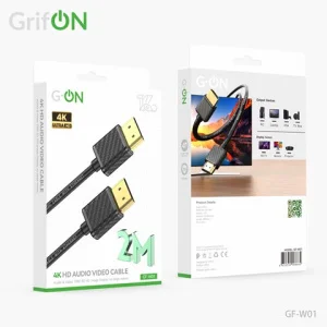 Кабель HDMI-HDMI GrifON GF-W01 4K 2m чёрный