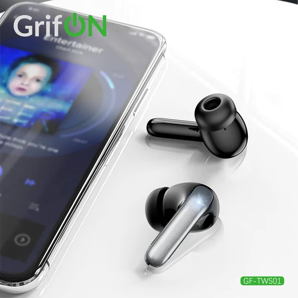 Наушники GrifON GF-TWS01 ANC+ENC BT5.3 вакуум черные - фото 2