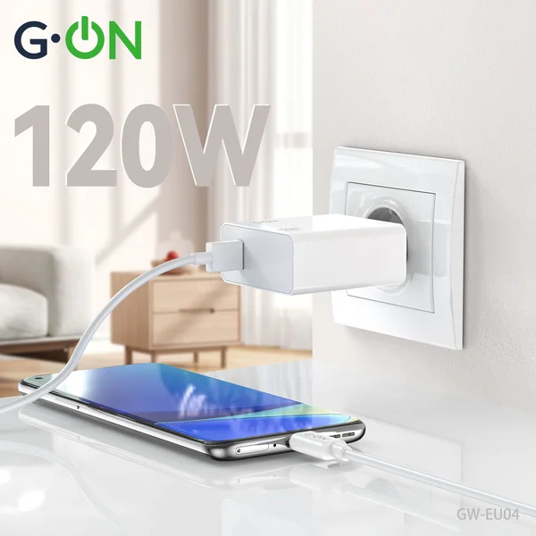СЗУ USB G-ON GW-EU04 PD 120W+кабельType-C белый - фото 2